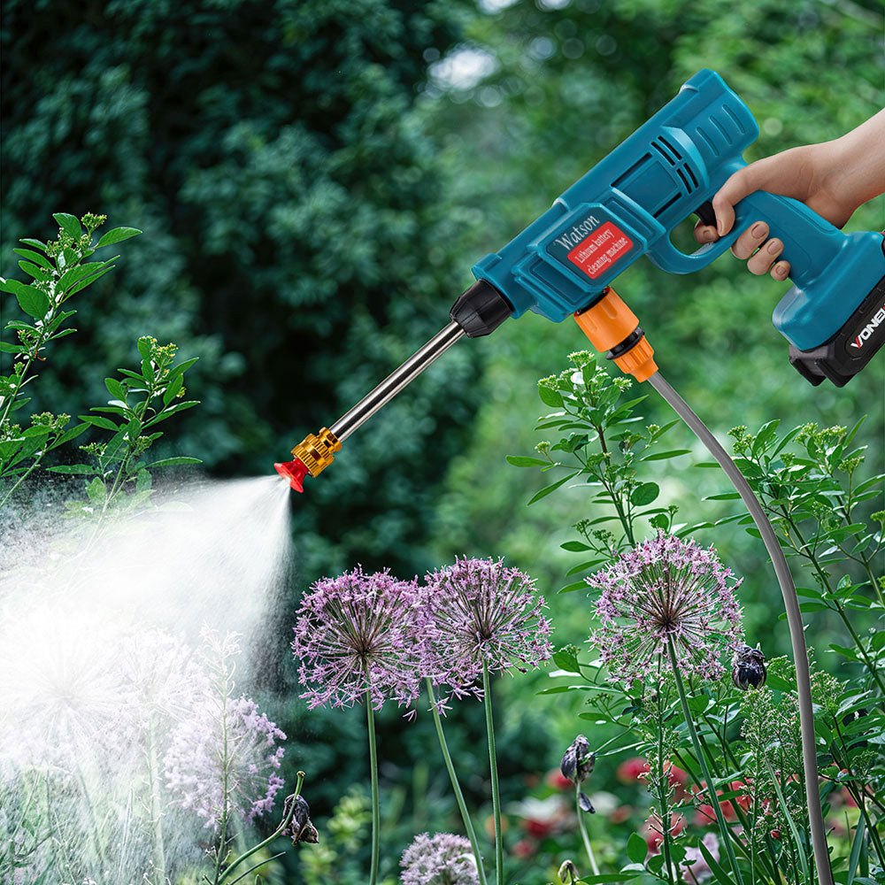 Cordless Lithium-Ion Pressure washer with Double Battery & Charger for cleaning solor, car, bike garden etc