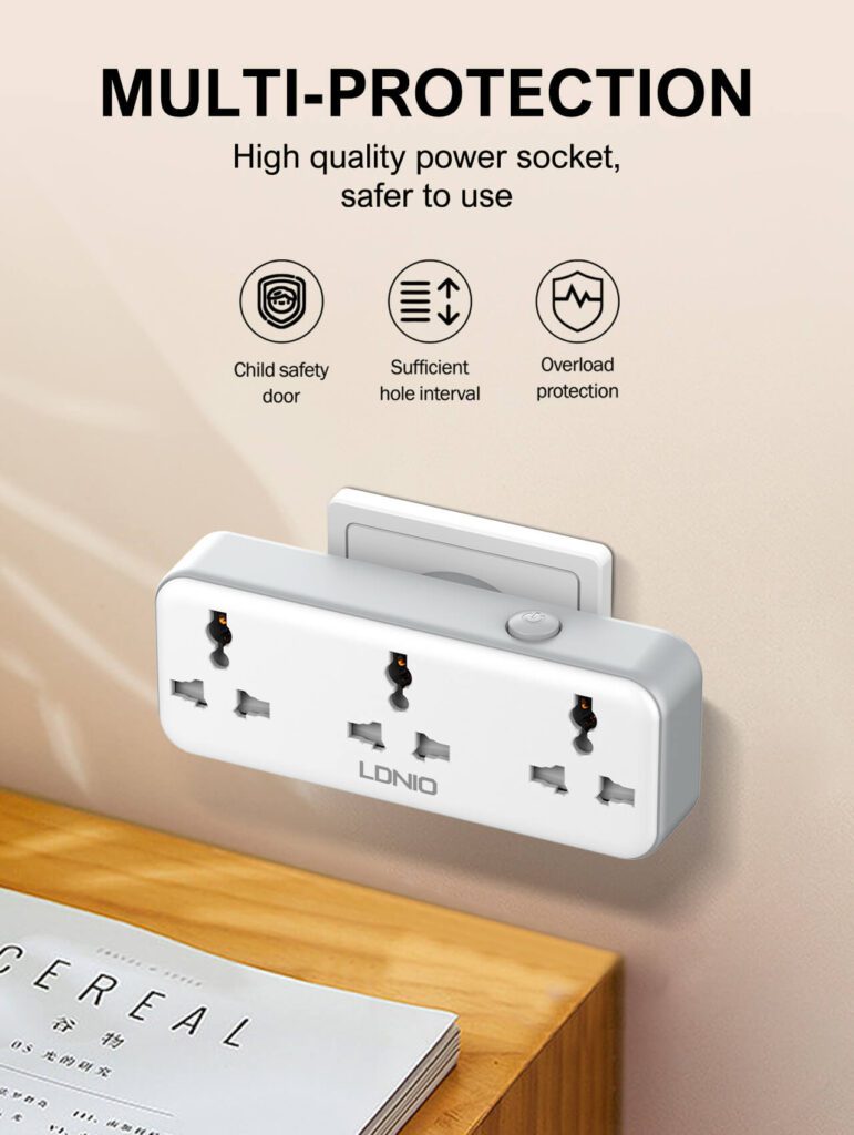 LDNIO SC3317 3AC Outlets Portable Power Socket.   LDNIO SC3317 3AC Outlets Portable Power Socket.