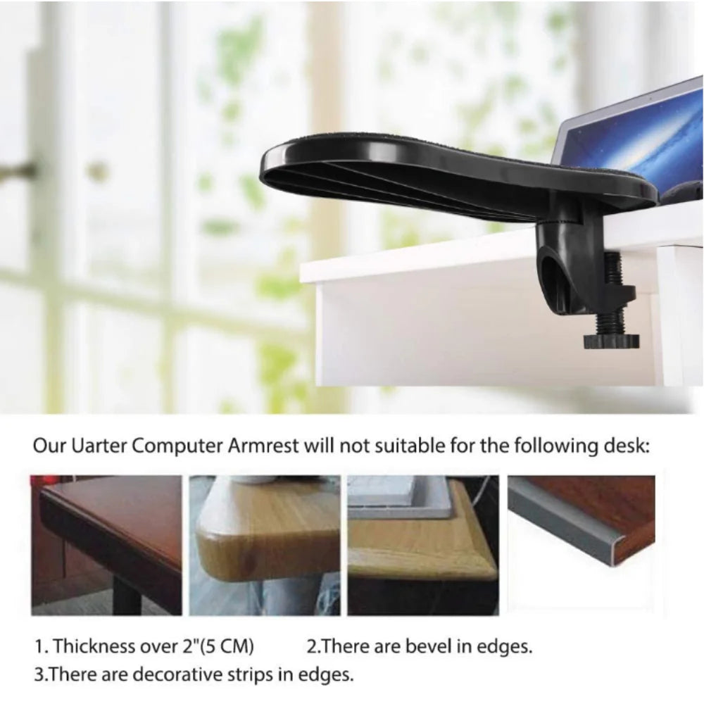 Attachable Armrest Pad Desk Computer Table Arm Support Mouse Pads Arm Wrist Rests Chair Extender Hand Shoulder Protect Mousepad