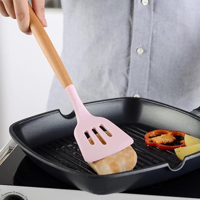 Silicone Cooking Utensils Set, 12-piece Kitchen Utensil Set Non-stick Cookware Is Heat-resistant, BPA-Free, Cooking Tools, Stirring