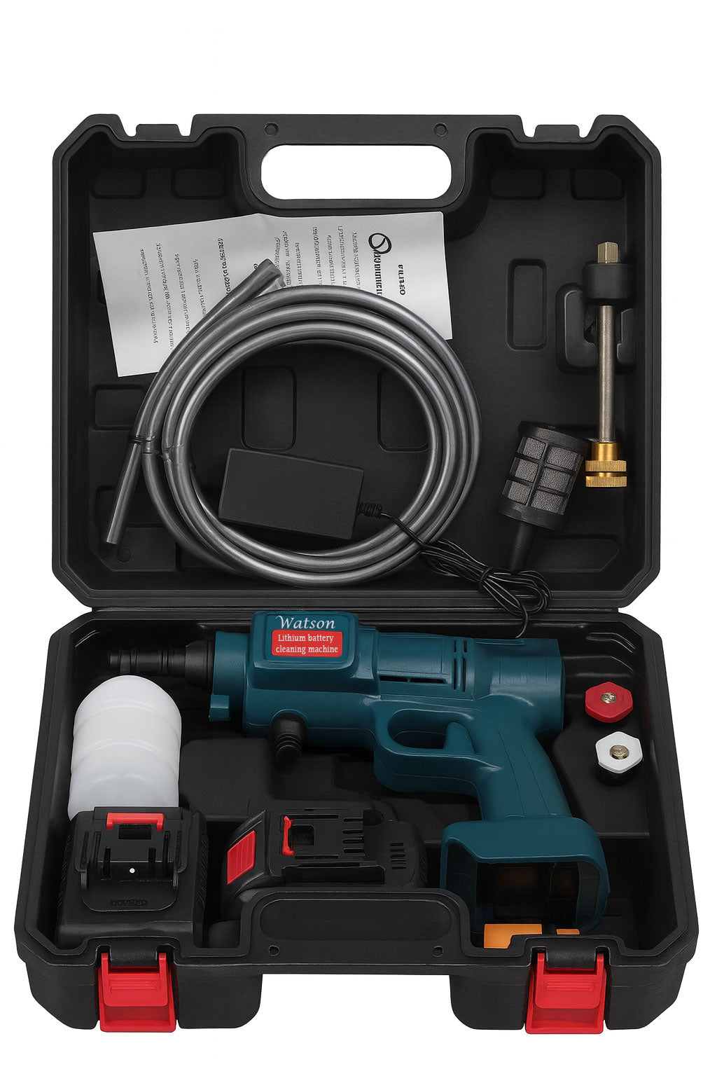 Cordless Lithium-Ion Pressure washer with Double Battery & Charger for cleaning solor, car, bike garden etc