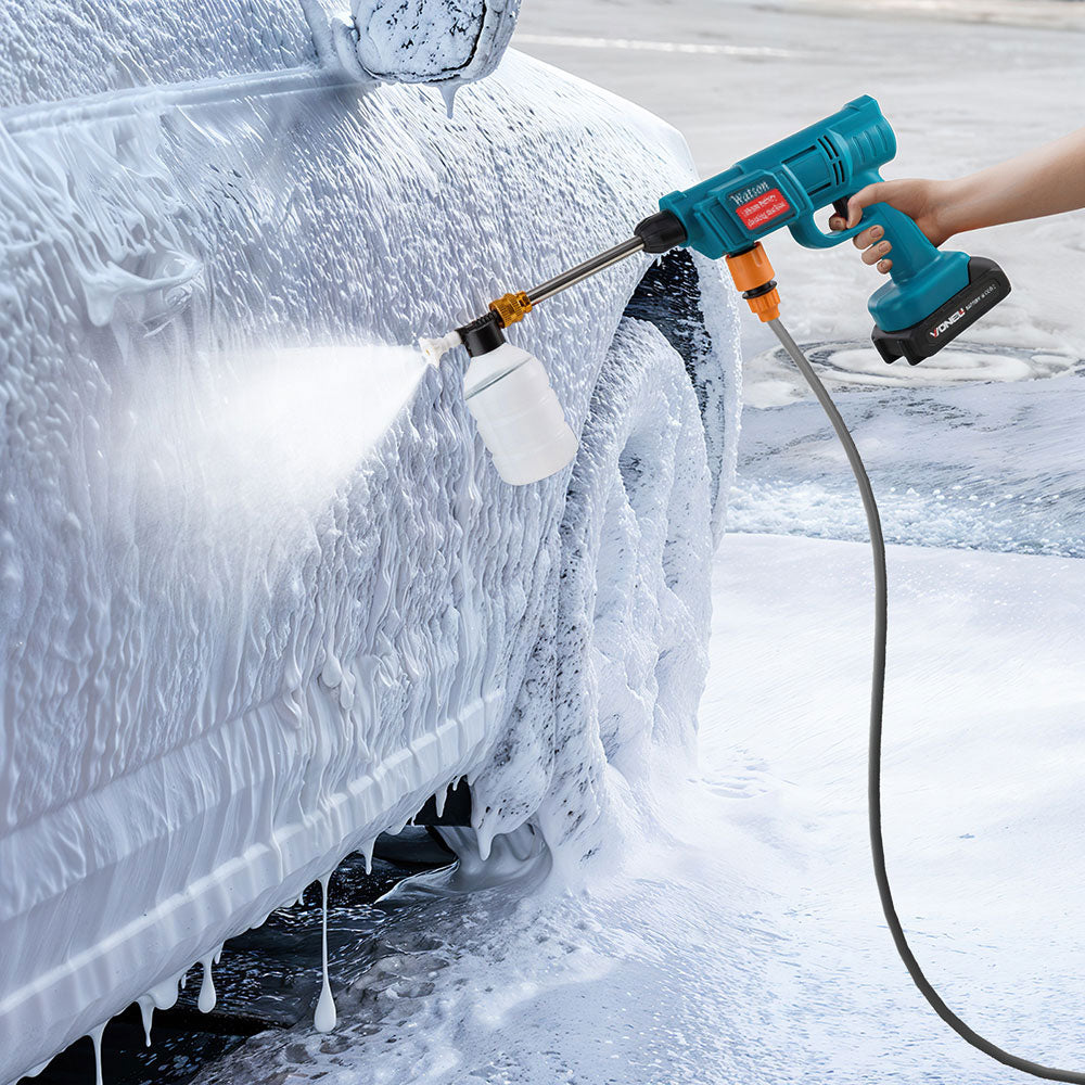 Cordless Lithium-Ion Pressure washer with Double Battery & Charger for cleaning solor, car, bike garden etc