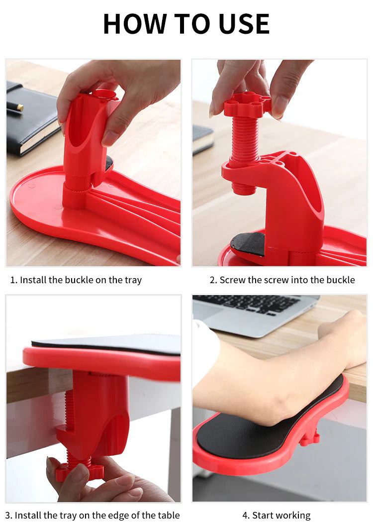 Attachable Armrest Pad Desk Computer Table Arm Support Mouse Pads Arm Wrist Rests Chair Extender Hand Shoulder Protect Mousepad
