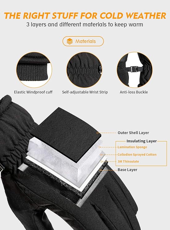 Winter for men all two finger outdoor warm plush windproof waterproof and anti slip touch screen cycling gloves