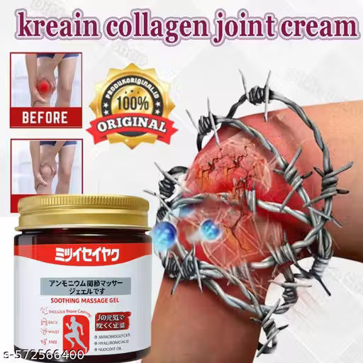 Japanese Formula Soothing Massage Gel for Joint & Muscle Pain Relief – Arnica, Mugwort, Hyaluronic Accid – Back, Neck, Knee & Leg Massage Balm – 100% Herbal Fast Absorption Formula