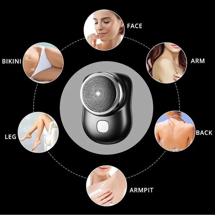 Mini-Shaver, Portable Electric Shaver, Mini Electric Razor Shavers for Men, Rechargeable Shaver Easy One-Button Use Suitable for Home,Car,Travel