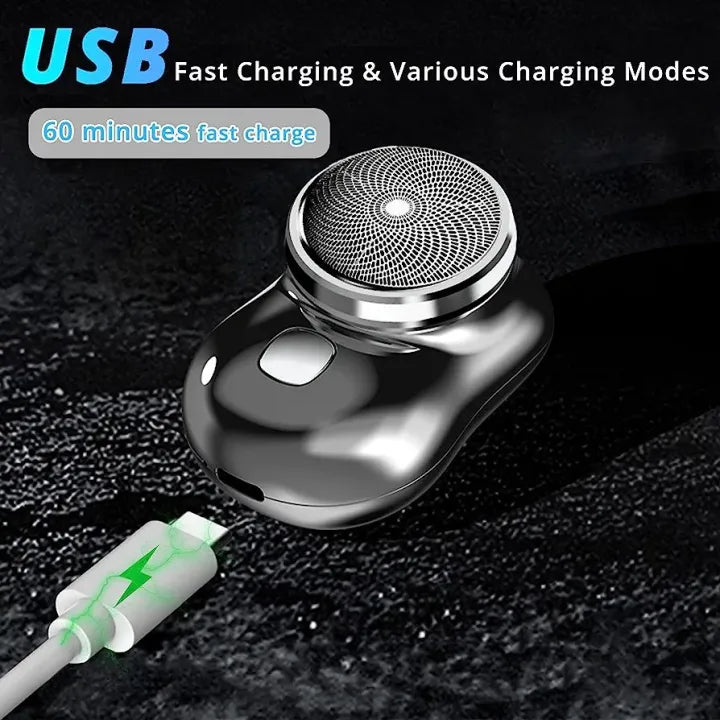 Mini-Shaver, Portable Electric Shaver, Mini Electric Razor Shavers for Men, Rechargeable Shaver Easy One-Button Use Suitable for Home,Car,Travel