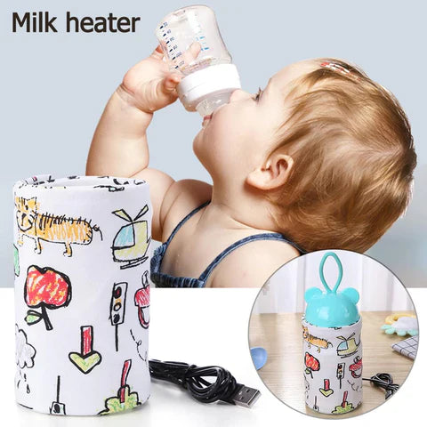“Portable USB Baby Bottle Warmer | Travel Milk Heating Bag