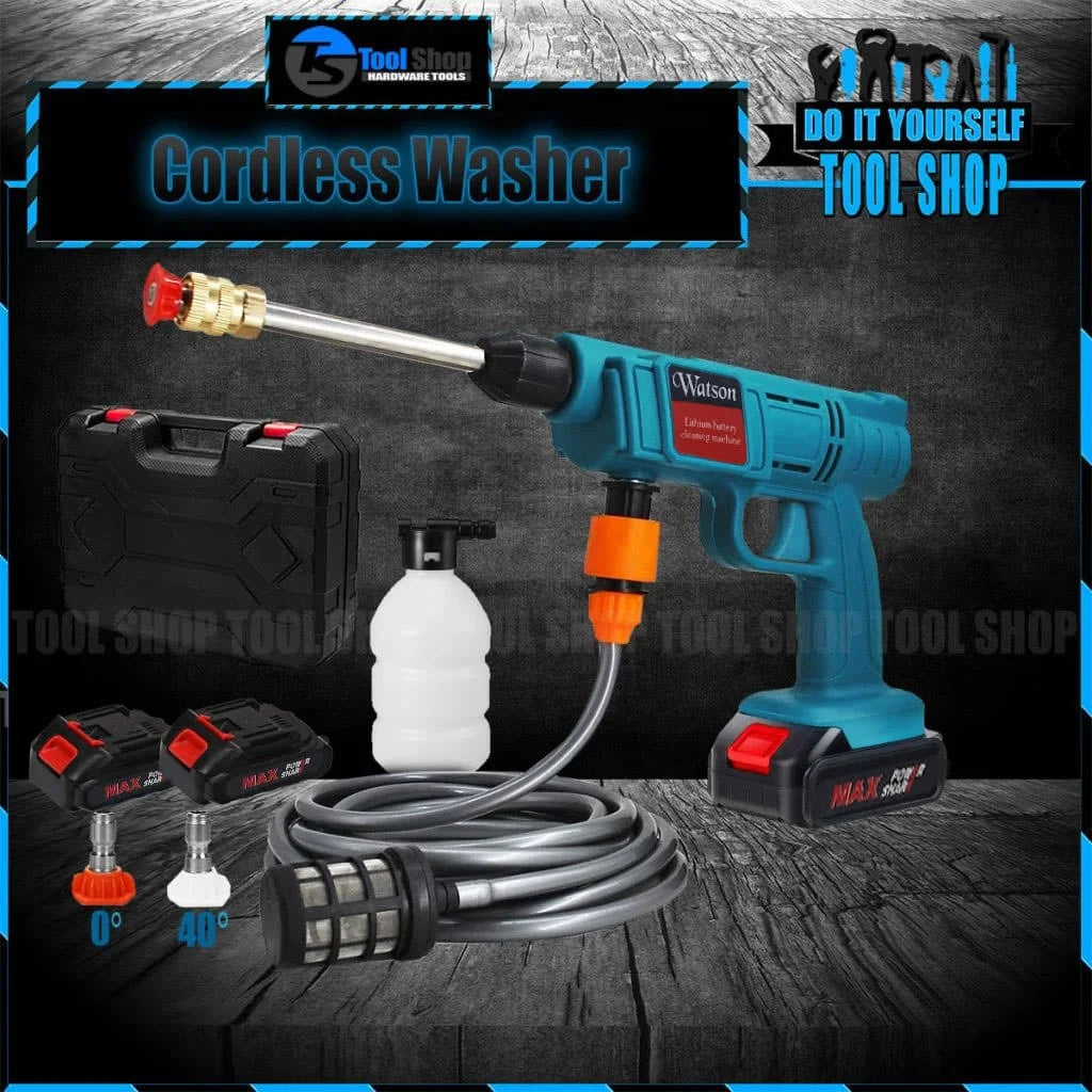 Cordless Lithium-Ion Pressure washer with Double Battery & Charger for cleaning solor, car, bike garden etc